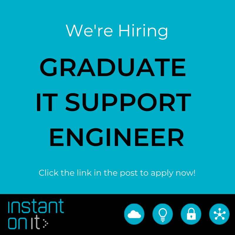instantonit's tweet photo. We're expanding our fantastic London based support team again.

Click the link below to apply ASAP!

https://t.co/1tGF4viJDw

#hiring #jobadvert #informationtechnology #job_opportunity #cybersecurity #recruiting #ITrecruitment https://t.co/aaHztcoHsv