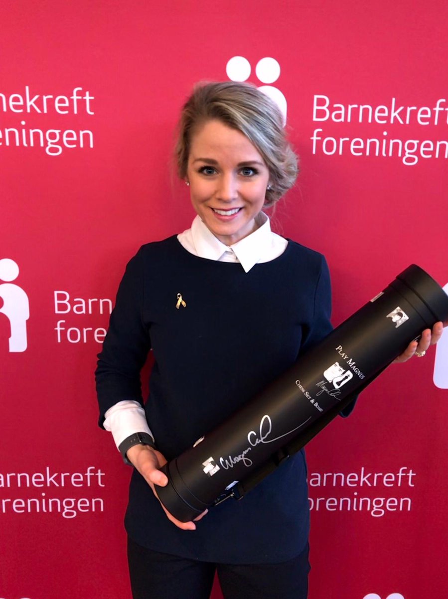 Thank you <a href="/MagnusCarlsen/">Magnus Carlsen</a> for donating this increadibly cool signed chess board to <a href="/TeamRynkeby/">Team Rynkeby</a>'s auction next weekend. Your chess board will bring in money for <a href="/Barnekrfor/">Barnekreftforeningen</a> to support children with cancer #InternationalChildhoodCancerDay