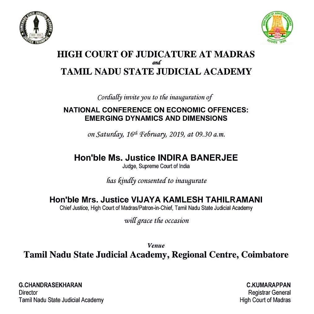 viveknarayans's tweet photo. Speaking on #FugitiveEconomicOffendersAct2018 at #NationalConference on #EconomicOffences: Emerging Dynamics and Dimensions'
organised by #HighCourt OF JUDICATURE AT #MADRAS & #TamilNaduJudicialAcademy
#supremecourt #viveknarayansharma #jointsecretary #advocate #aorassociation https://t.co/Ddfljg15bn