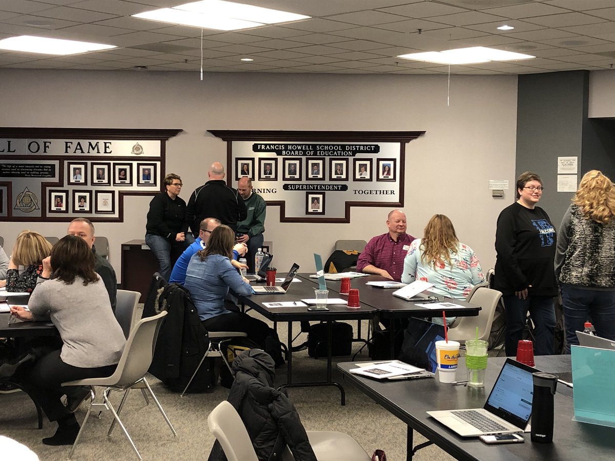 Connieteach's tweet photo. Kicking off the Leadership Strand by checking in with accountability partners to see how action plans were implemented since last PD day. #FHSDLearns #LeadersLearning #PeerAccountability https://t.co/yqqSIksbPY