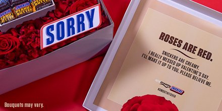 Being smooth IRL isn’t always easy. Overcome any not-so-smooth V-Day moments by sending your S.O. or friend a Creamy SNICKERS bar! While supplies last TODAY, tweet <a href="/SNICKERS/">SNICKERS</a> #SmoothItOver w/the 🍫 emoji &amp; claim a digital coupon for one of the 3 deliciously smooth new flavors! #ad