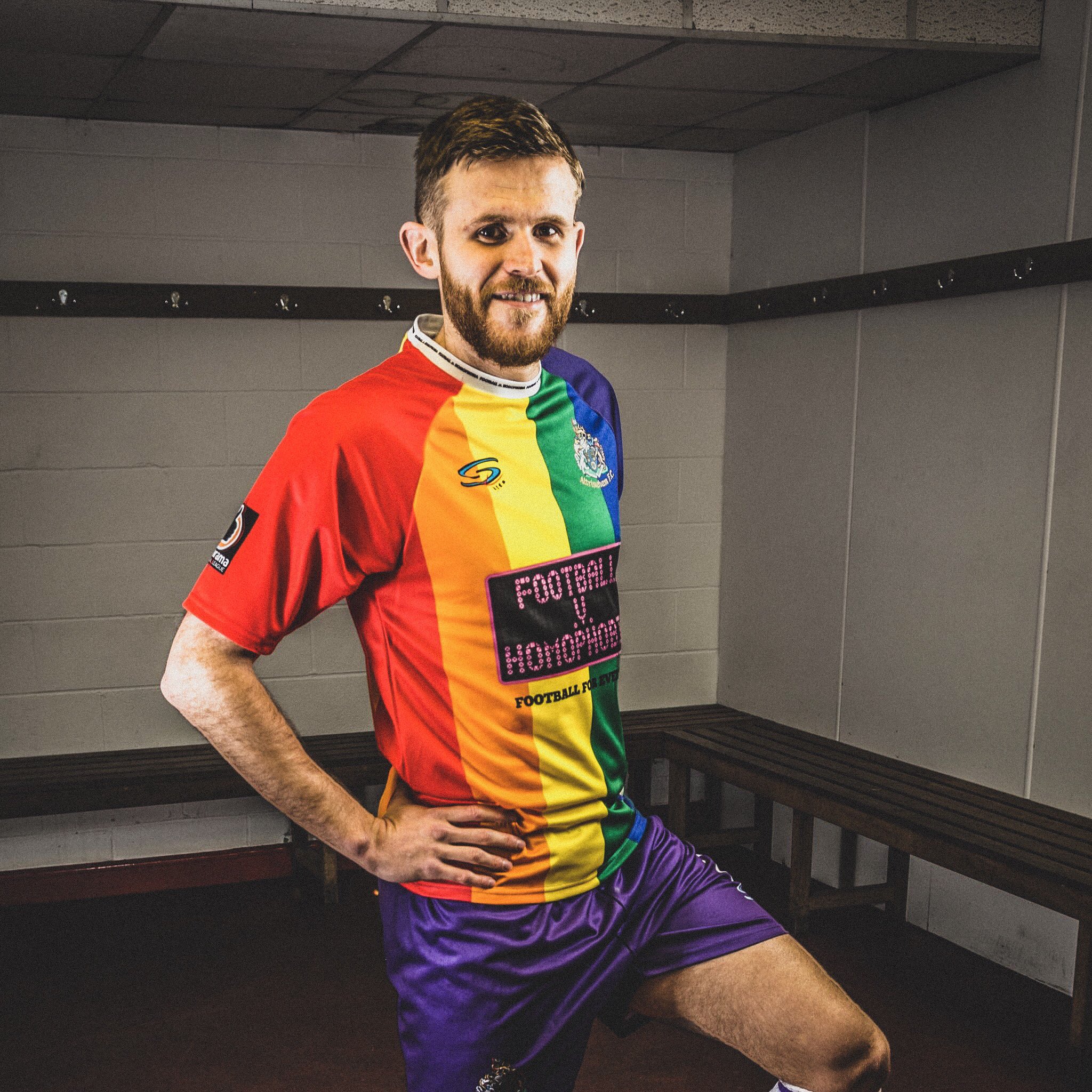 Altrincham FC promotes inclusion, diversity with LGBT flag-based kit