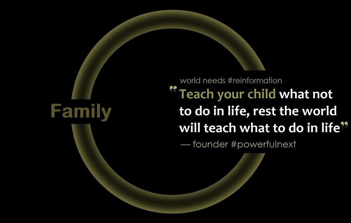 powerfulnextR's tweet photo. " Teach your child what not to do in life, rest the world will teach...  
~  founder #powerfulnext 

#familyR #reinformation #quoteoftheday #wordsofwisdom #quotestagram #quotesaboutlife #lifequotes #quotes #quotesdaily #thoughtoftheday #newquotes #quotestoliveby https://t.co/obDUF1nofO