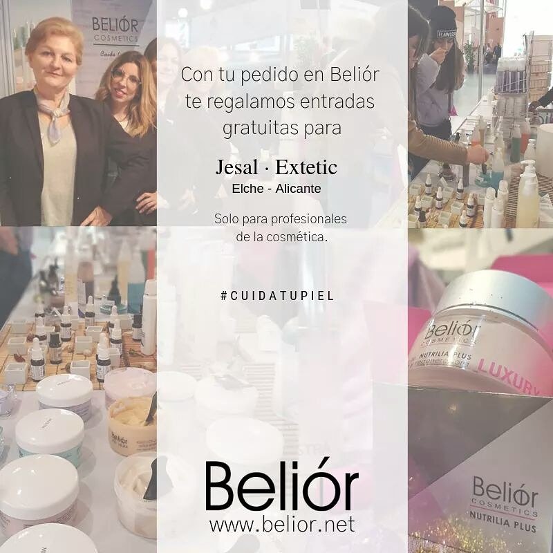 BeliorCosmetics's tweet photo. 🔴 En Beliór estamos preparándonos para la Feria Jesal Extetic en @IFA_Feria #Elche, #Alicante.
Ahora, con tu pedido recibe entradas gratuitas (solo para profesionales).
➡ https://t.co/CZa3WD4kZN ⬅
#Belior #CuidaTuPiel #Professional #JesalExtetic #cosmetica #belleza https://t.co/l7pMLVAgox