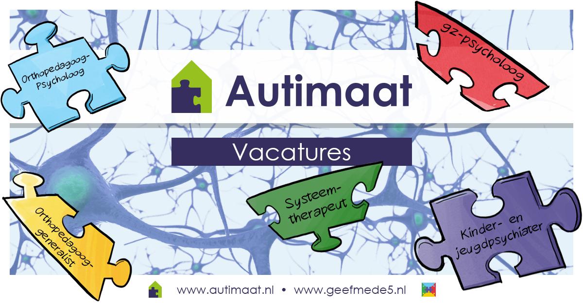 Door groei en ontwikkeling hebben wij diverse vacatures. Wil jij werken vanuit je hart? Gezinnen helpen van ‘overleven naar leven’? Heb je affiniteit met autisme? Dan spreken wij je graag! Zie voor meer informatie: bit.ly/18A4cyq #vacature #jeugdGGZ #autisme #Geefmede5