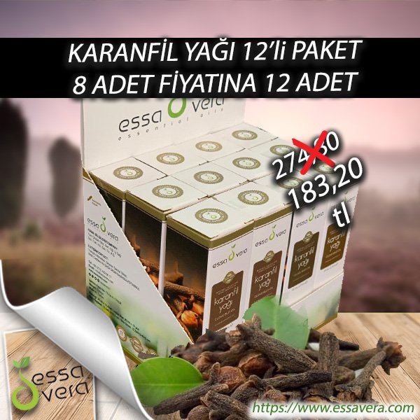 essavera1's tweet photo. Karanfil Yağı 12'li avantaj paketi.8 adet fiyatına 12 adet alın. https://t.co/8tDq5qqOjm linkinden sipariş verebilirsiniz.
#karanfilyağı #aromaterapi #aromatherapy #essentials #essentialoils #bitkiselyaglar #bitkiyağı #essavera https://t.co/QhjQCFW7qZ