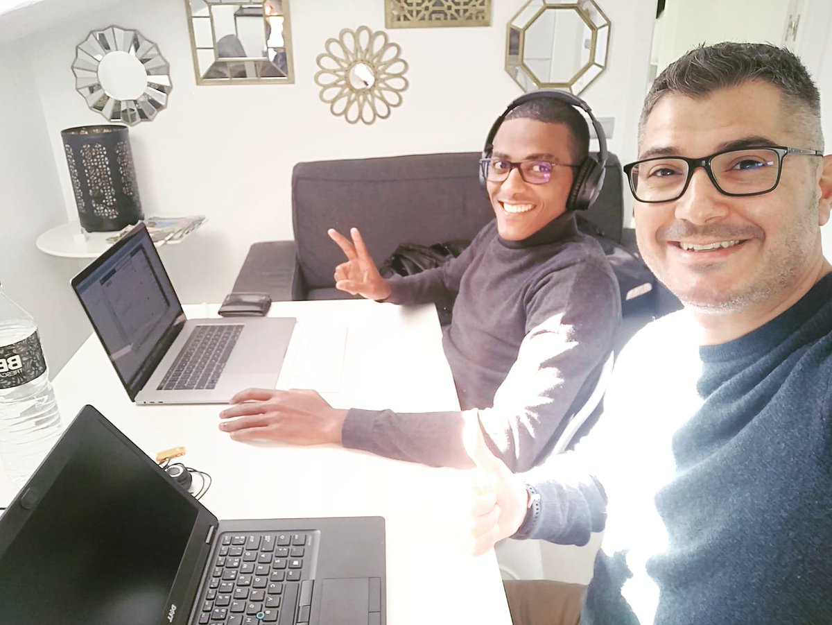 ElaxSimon's tweet photo. A benefit of work from home is that allows you to meet with old friends anywhere. #friends #Madrid #wfh https://t.co/4ZlRRYHfkO