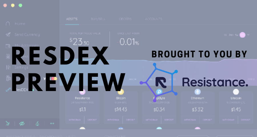 Digest0x's tweet photo. A sneak preview of the anticipated #ResDex, a privacy-focused decentralized Exchange by team #Resistance https://t.co/uwPbZ7KfcT https://t.co/mLWNLrOhrp