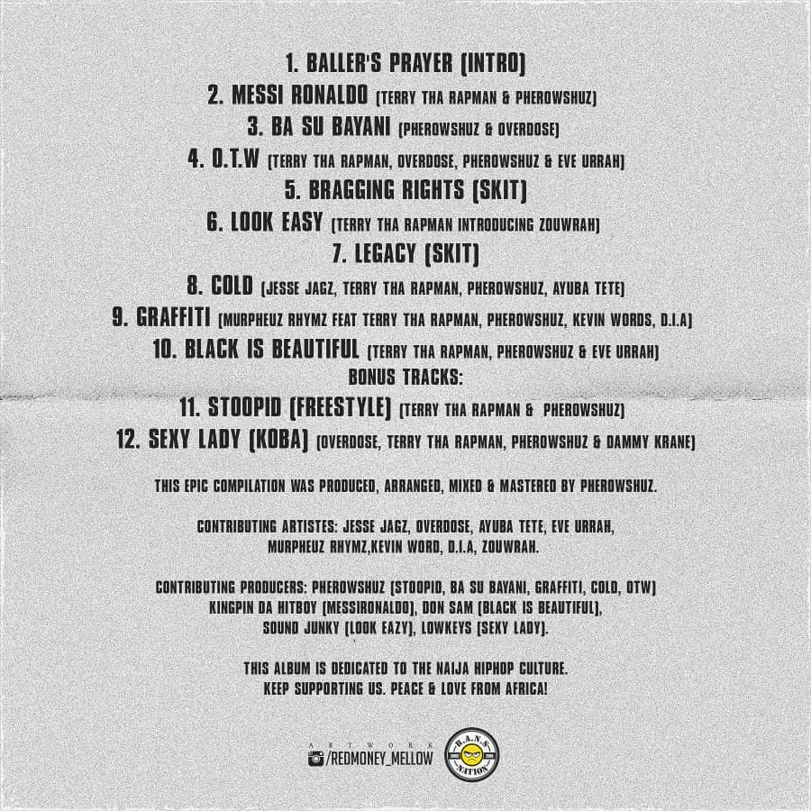 terrytharapman's tweet photo. The anticipated joint album #fortheculture by Terry tha Rapman and Pherowshuz is out on digital platforms. God bless Naija hiphop ✊🏽⚡⚡⚡    fanlink:        https://t.co/uqjBkesglV
#AfroFreshFriday #africori #naija #hiphop https://t.co/WcwDB9RTkp