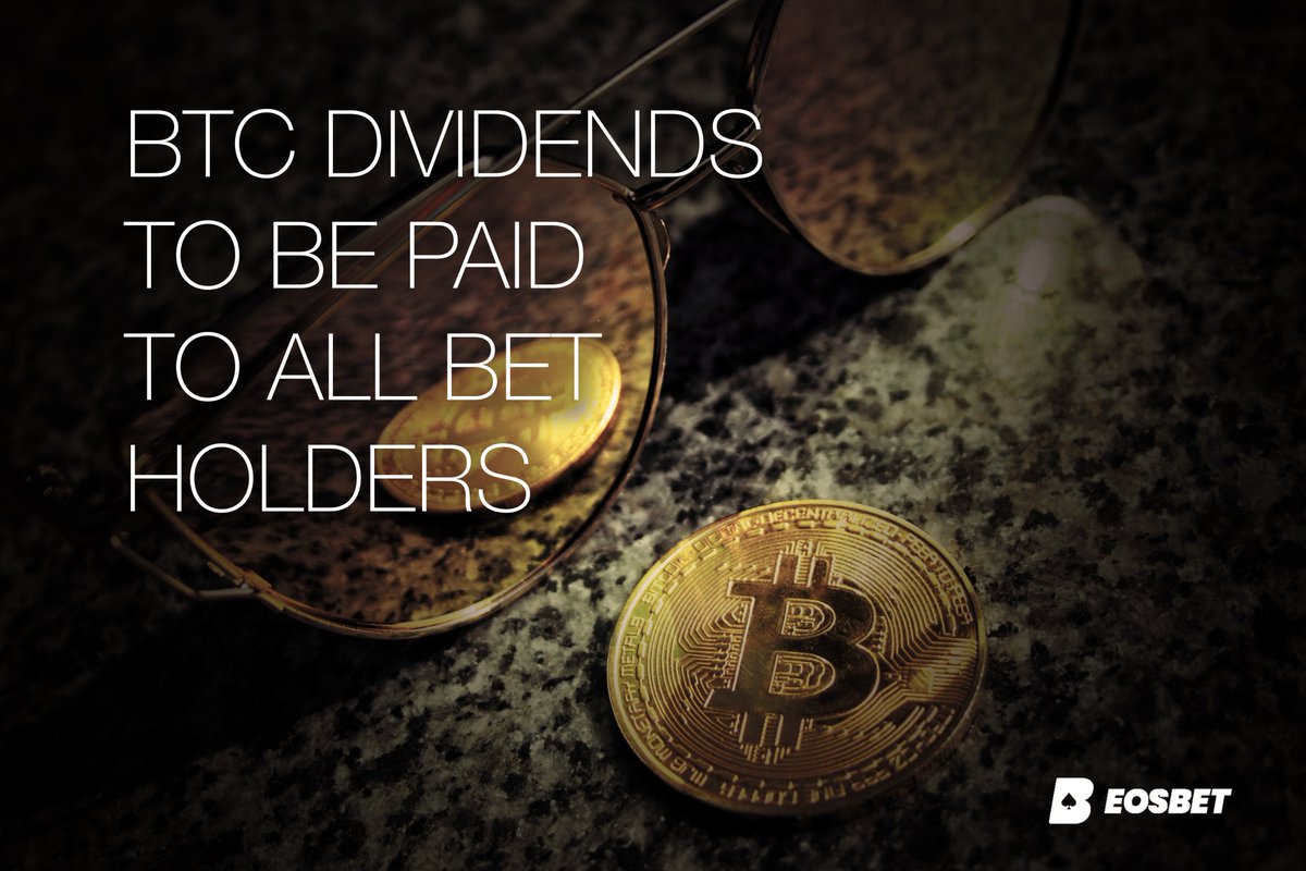 EarnBetCasino's tweet photo. Dividends will be paid out in #BTC to all BET holders and will be available for withdrawal immediately. #EOSBet #eosio #btc #iGaming https://t.co/xlAa5sHOvL