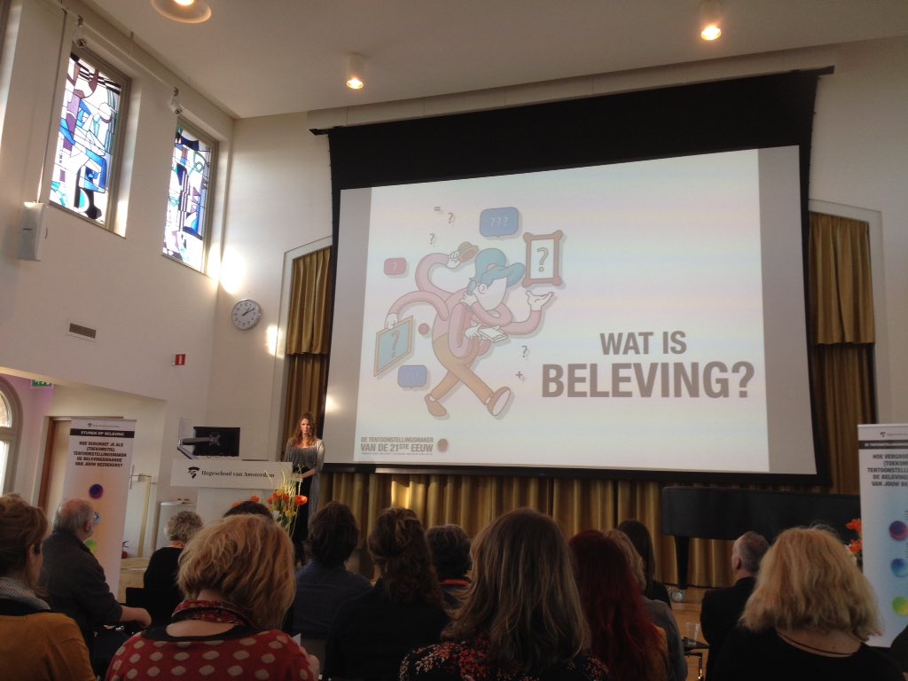 Eind-event van #TM21 olv @bschrandt. Over #beleving in #tentoonstellingen. Interessant! Ook voor #retailers! <a href="/HvA/">Hogeschool van Amsterdam (HvA)</a>