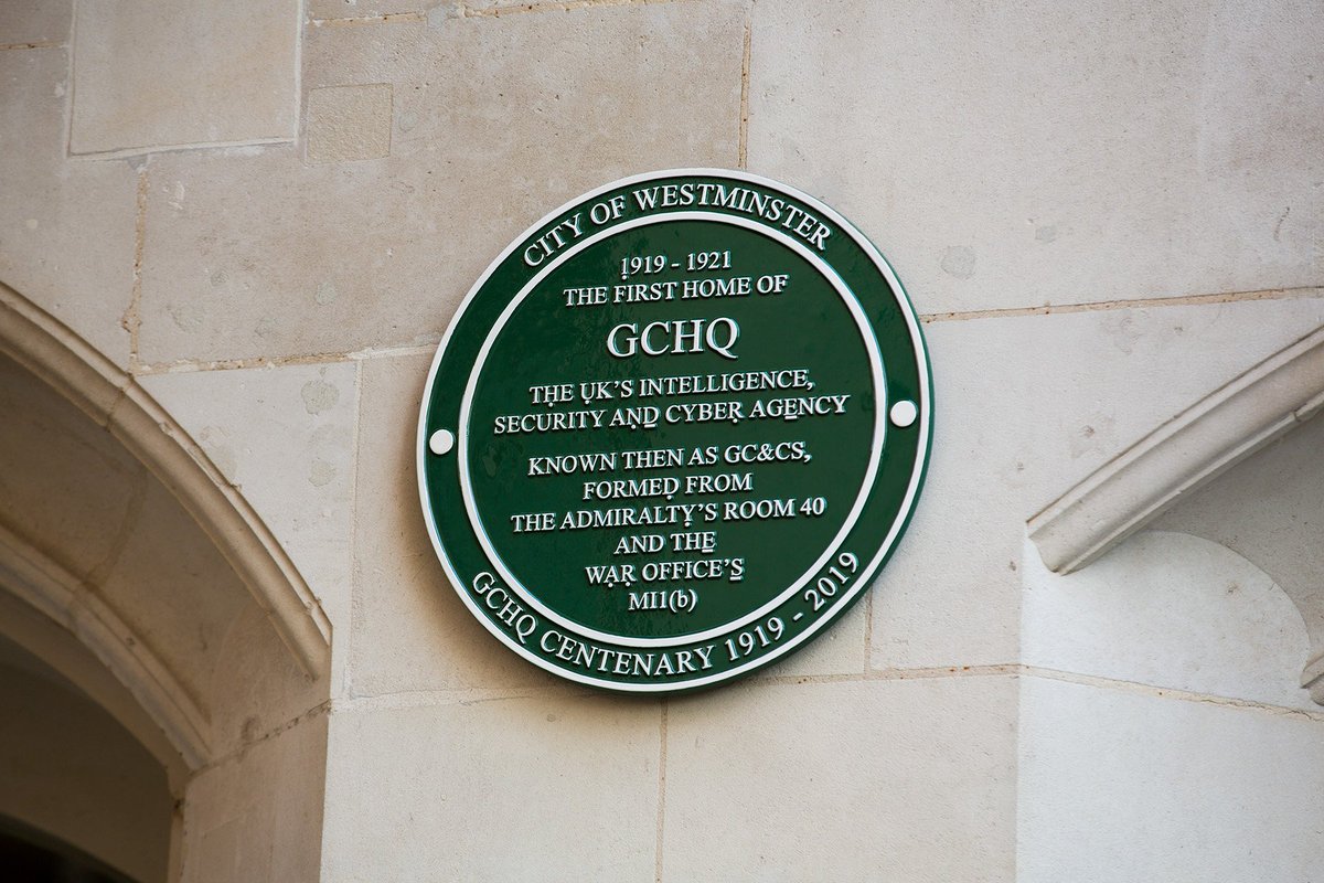 Got that #FridayFeeling? See if you can spot the two codes hidden away in the plaque recently unveiled by Her Majesty The Queen at our first home, Watergate House