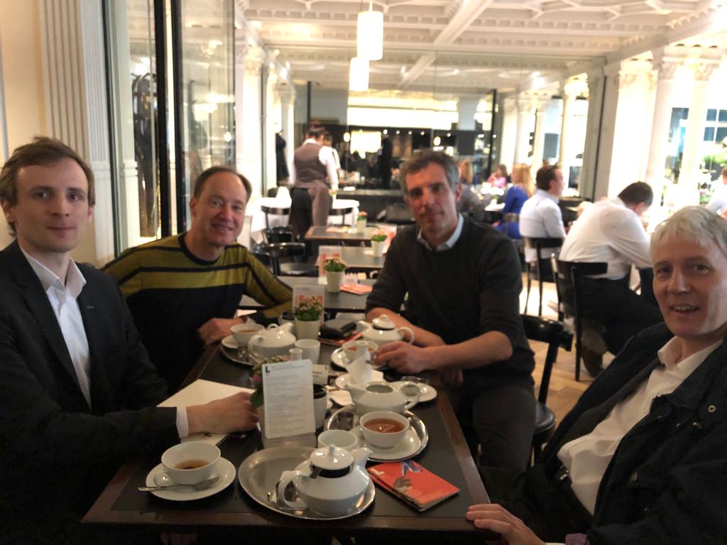 ObjectiveSW's tweet image. #Coffee tastes even better when you have exciting things to talk about: Today, we're meeting with Prof. Alois Knoll from @TUM and Gereon Hinz to talk about #autonomous #driving. #autonomousdriving #luxoft #objectivesoftware @luxoft