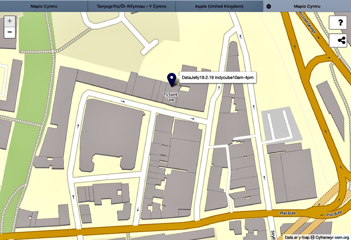 #MapioCymru 🏴󠁧󠁢󠁷󠁬󠁳󠁿 Edrych ymlaen at : looking fwd to @ODICardiff’s #JellyOnTheBay <a href="/icCardiffBay/">indycube CardiffBay</a> Dydd Mawrth nesaf : this Tuesday ! <a href="/PoblCaerdydd/">Pobl Caerdydd</a> 

1000h-1600h 19.2.19 <a href="/indycube/">indycube</a> yn Y Bae : in #Cardiff Bay

eventbrite.co.uk/e/back-for-201…

😃 #MapioCaerdydd 👇

openstreetmap.cymru/?h=51.46581548… 

🗄🍮💻