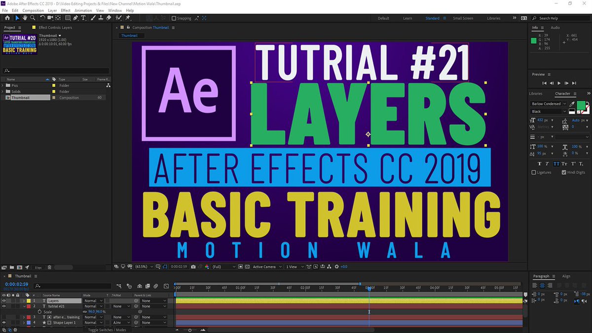 MotionTutor's tweet photo. All Layers 21 | After Effects CC 2019 Basic Training | Urdu/Hindi
Watch Now On YouTube
https://t.co/90aLiQuHyU
#aftereffects #basictutorial #videoediting #videoeditingtraning #aftereffectstutorial #aftereffects #aftereffectstutoriaalurdu https://t.co/Aq38aI5Ec1