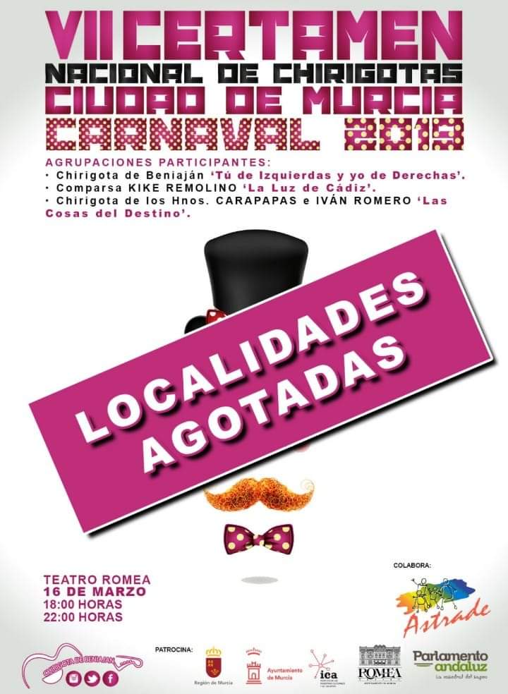 ChirigotaR's tweet photo. Nos vemos el 16 de Marzo en el teatro Romea.
☘️Las Cosas del Destino ☘️ https://t.co/5cyPUOu54q