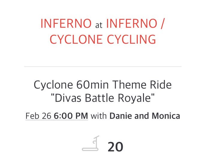 Hey @InfernoPilates ! I can’t wait for this.  🚴🏿‍♀️ 🎶 #shoplocal