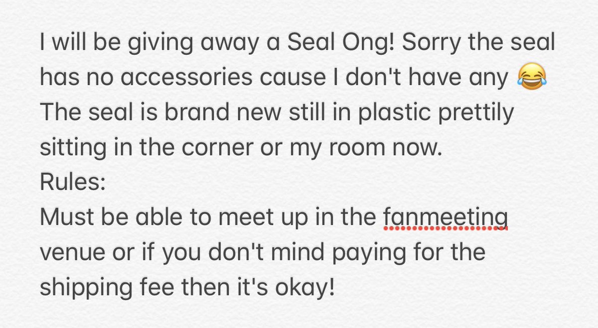 onghaja's tweet photo. RT Giveaway GA Only for Ong Seong Wu's fan!
If i managed to get tickets for SG and MY Ong Seong Wu's Eternity Fan Meeting, I will be giving away a seal ong! Just need to RT &amp; like this tweet. 
#ONGSEONGWU1stFanmeetingTour 
#OSWETERNITYINMY
#OSWETERNITYINSG (bkk ticket too plz) https://t.co/1oEeF8RKZ4