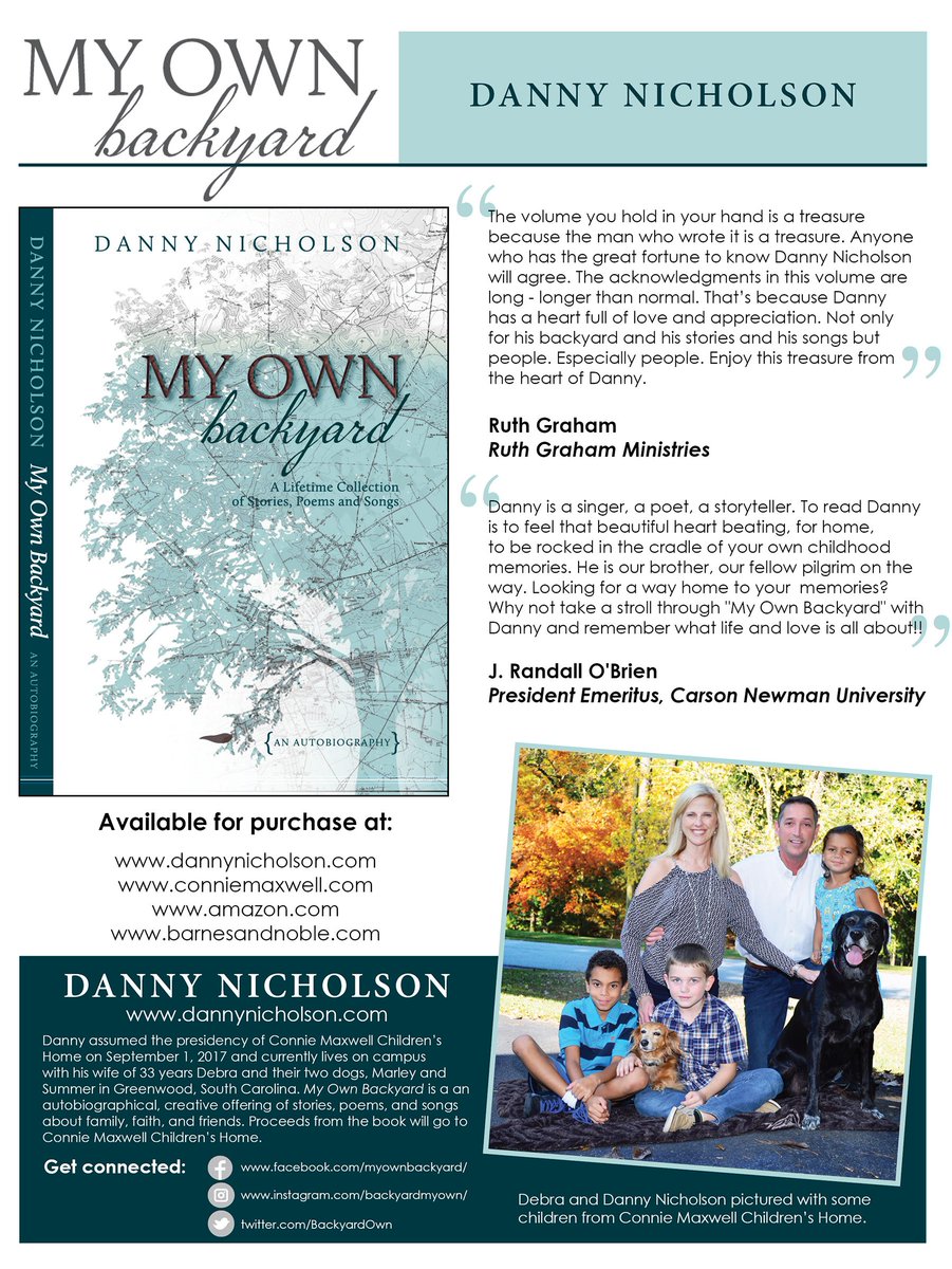 My Own Backyard - A collection of stories, poems, and songs about faith, family, friends. DannyNicholson.com