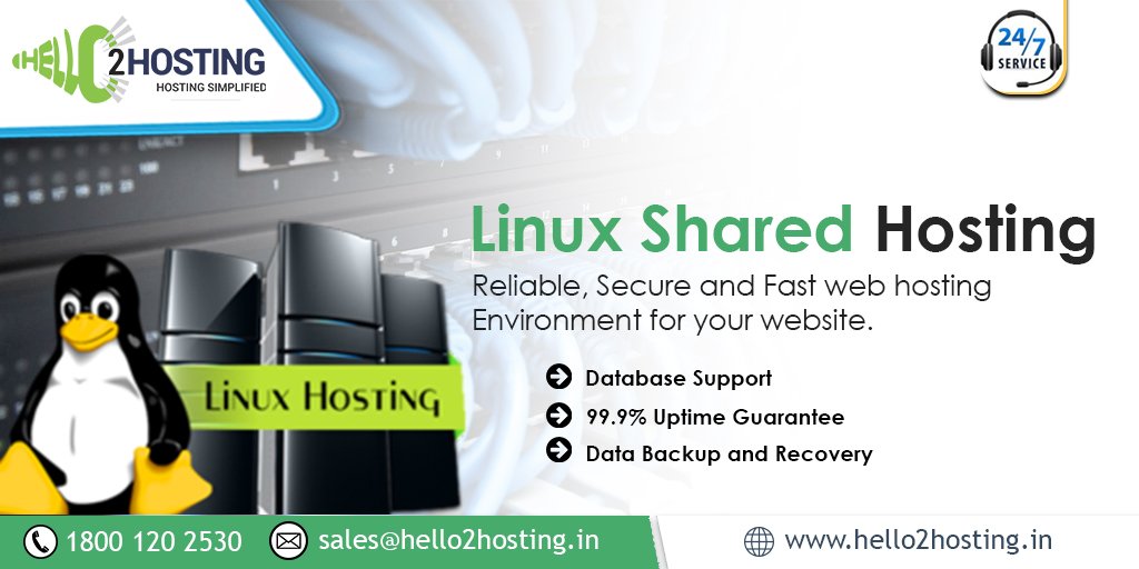 Hello2HostingIn's tweet image. #Hello2Hosting provides performance-based #Linux #Shared #Hosting Services at affordable price. We cover all #Business needs – from small to corporate.

Order Now: hello2hosting.in/hosting/basic-…