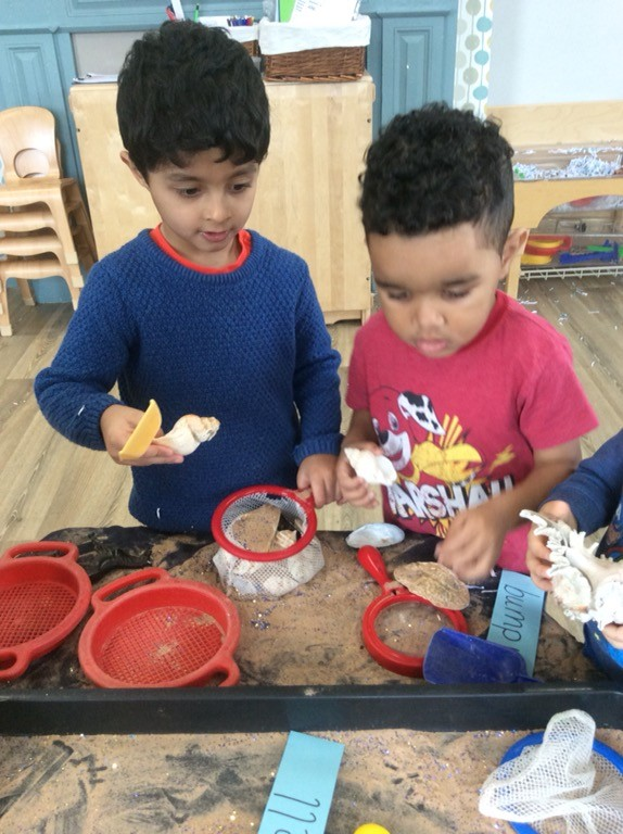 @awjsearlyyears small world is such a big part of our day. Using real life objects help children create their own stories #smallworld #seaside #imaginationskills
