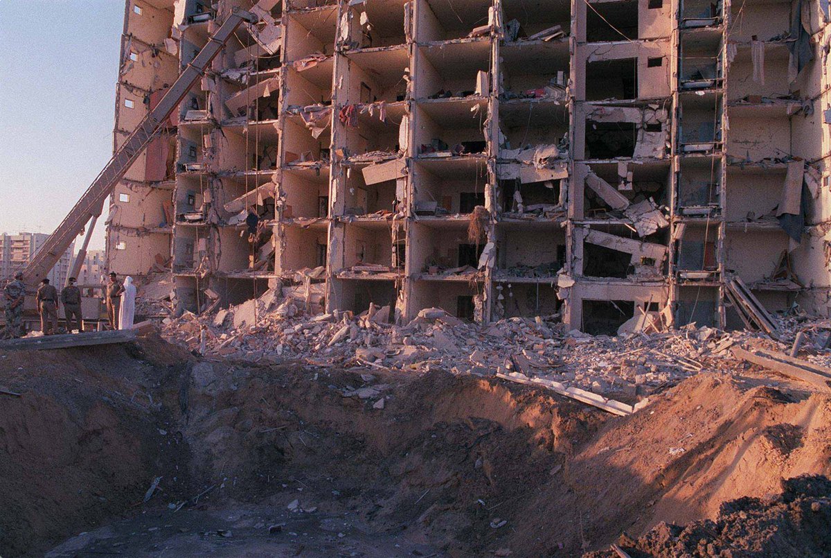 Was it really a Hezbollah truck bomb with 9,100-13,600 kg TNT that destroyed Building #131 in the Khobar Towers complex in Saudi Arabia on 25 June 1996, killing 19 USAF personnel & wounding 498, and blasted a huge crater 85 feet wide and 35 feet deep? https://en.wikipedia.org/wiki/Khobar_Towers_bombing/11