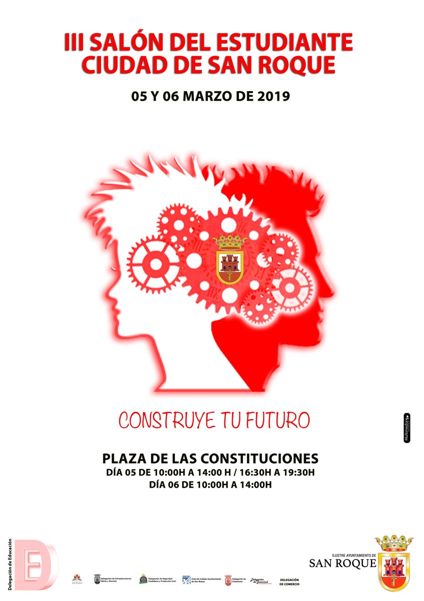 Un año más estaremos en el Salón del Estudiante de San Roque los próximos 5 y 6 de marzo. 
Allí os esperamos para hablar de #formación, dar a conocer nuestra oferta formativa y atender vuestras dudas y peticiones.