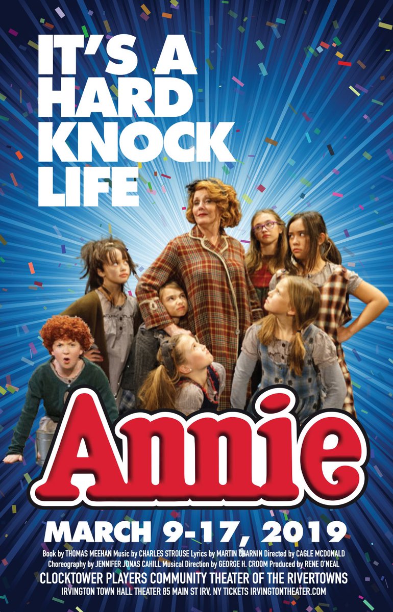 CTPlayers's tweet photo. HARD KNOCK LIFE... TOMORROW? Get your tickets TODAY! #irvingtonny #artsw #ITHT #annie - https://t.co/dtOzh7R9qn https://t.co/WK09TvwVmv