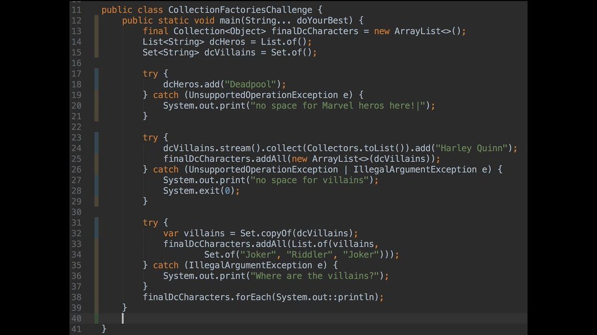 baselogic's tweet image. RT RafaDelNero: Challenge and improve your Java skills by trying out the #CollectionFactories challenge in this video!
#JavaChallengesVideos
Check it out:
buff.ly/2GhOzkR Java