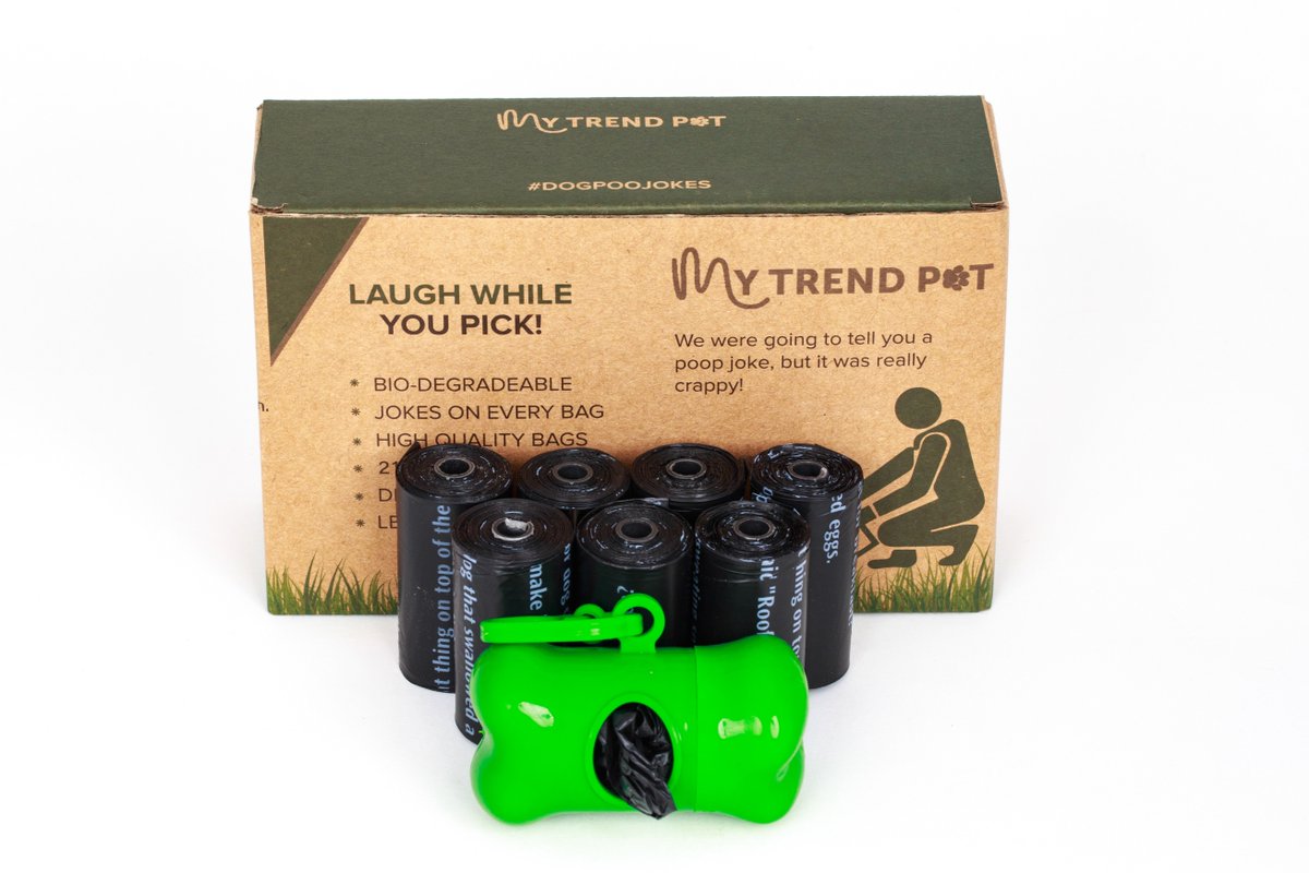 21 Rolls of lemon scented heavy duty dog poop bags showcasing hilarious jokes to laugh while you pick... #mytrendpet #dogs #dogwalking #pawsome #mansbestfriend #dogpoojokes 🐶🐾💩 mytrendglobal.com/collections/my…