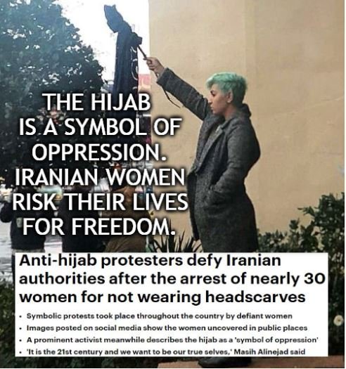 zahiradaoudi's tweet photo. @ithrynluin1 @freefromhijab @AlinejadMasih Brave women looking for freedom / Mujeres valientes buscando de libertad #NoForcedHijab #SinVelo #FreeFromHijab #FreeHijabProtesters #FreeIran https://t.co/riH6vJqbH9
