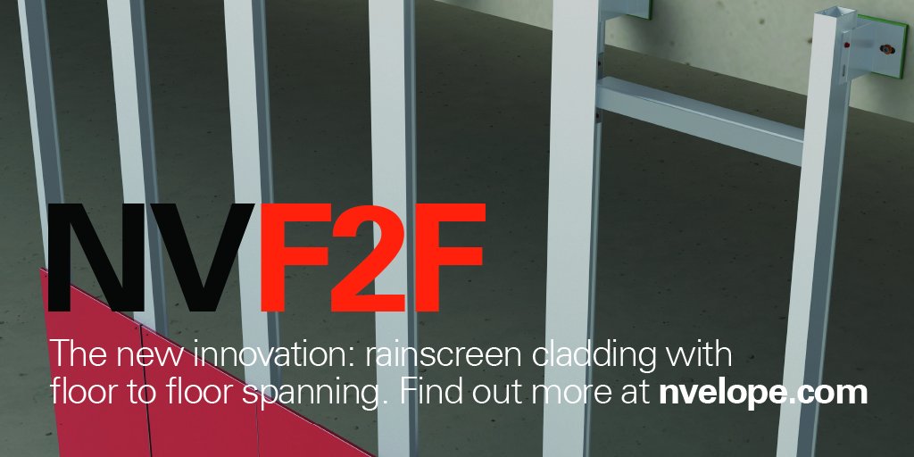 SFSGroupUK's tweet photo. NVELOPE NVF2F back frame system is simple and quick to install due to the low numbers of brackets and primary fixings in the system. Find out more at: https://t.co/9AnoLIDwaE #SpanningTheGap #MakingCladdingHappen https://t.co/MhnCuOxfaV