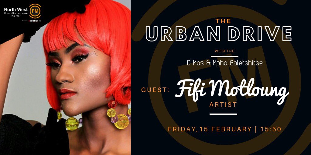 MphoManyaapelo's tweet image. Coming Up on the #TheUrbanDrive on @northwestfm898 with @DMOS_SA @mphogaletshitse @VillagePrincezz #DevelopingArts #FridayFun