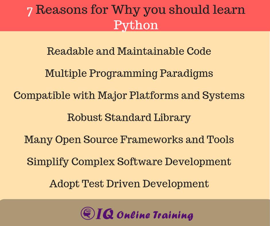 iqonlinetrainin's tweet image. 7 Reasons why you should learn python

What are the different companies using Python?

Learn more about Python @ bit.ly/2MOQL3M

#Python
#Pyhtontraining
#iqonline