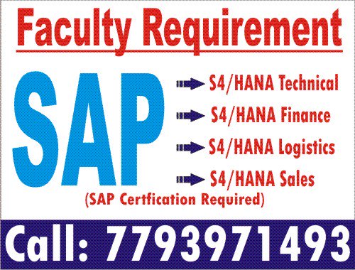 computechis's tweet image. Online SAP Trainer Requirement