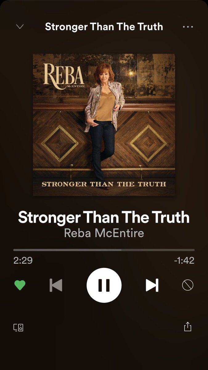 Who else has #StrongerThanTheTruth on repeat? ‘Cause ME 🙋🏻‍♀️ @reba LOVE LOVE LOVE this new song & can’t wait for the album!!! REBA’S BACK Y’ALL 👏🏻👏🏻👏🏻