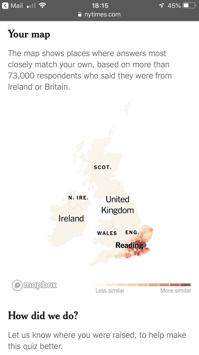 stephenbase67's tweet photo. Socio Linguistics & Geography? Take the test! 25 Qs and like magic nailed my NE London/Herts/Essex upbringing. Fascinating✔️ https://t.co/dIbwkuJjrs https://t.co/92Kn7qD8yD