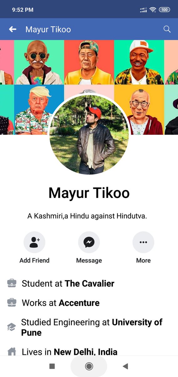 HinduInExile's tweet image. Mayur should be booked by @DelhiPolice &amp;amp; probed for Jihad connections. Until then,@Accenture should suspend him. No mercy for Jihad propagandist. However, we should also smack anyone who is abusing all #KashmiriHindus &amp;amp; creating an unwanted rift.

#PulwamaRevenge
#StandWithForces