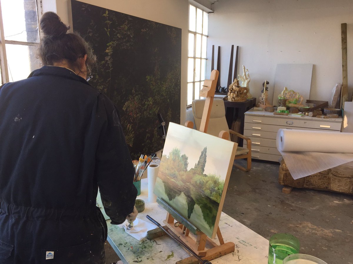 mkartscentre's tweet photo. Studio visits & artwork collections with #MillyPeck and #HannahBrown 😊👌Keep your 👀 peeled for our 2019 #platefundraiser charity auction where you can bid & win unique artwork from these incredible artists! Auction live 18-31 March via @mkartscentre online 🔥🔥🔥 https://t.co/7O1hl7Hgj6