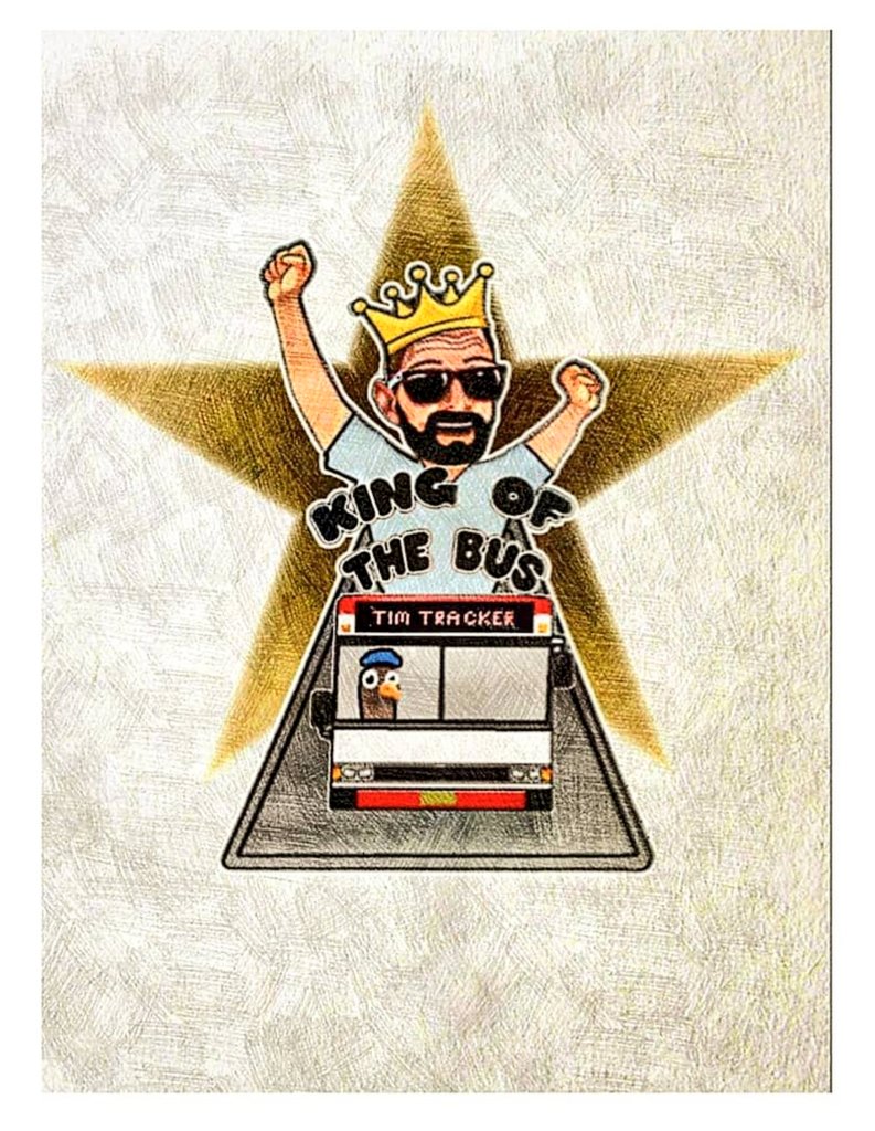 MartsartUK's tweet photo. KING OF THE BUS! @thetimtracker @TheJennTracker #thetimtracker #thejenntracker #timtracker #jenntracker #YouTube #disney #themeparkpigeon #disneyworld #disneyparks #art https://t.co/xENYsgH6CY