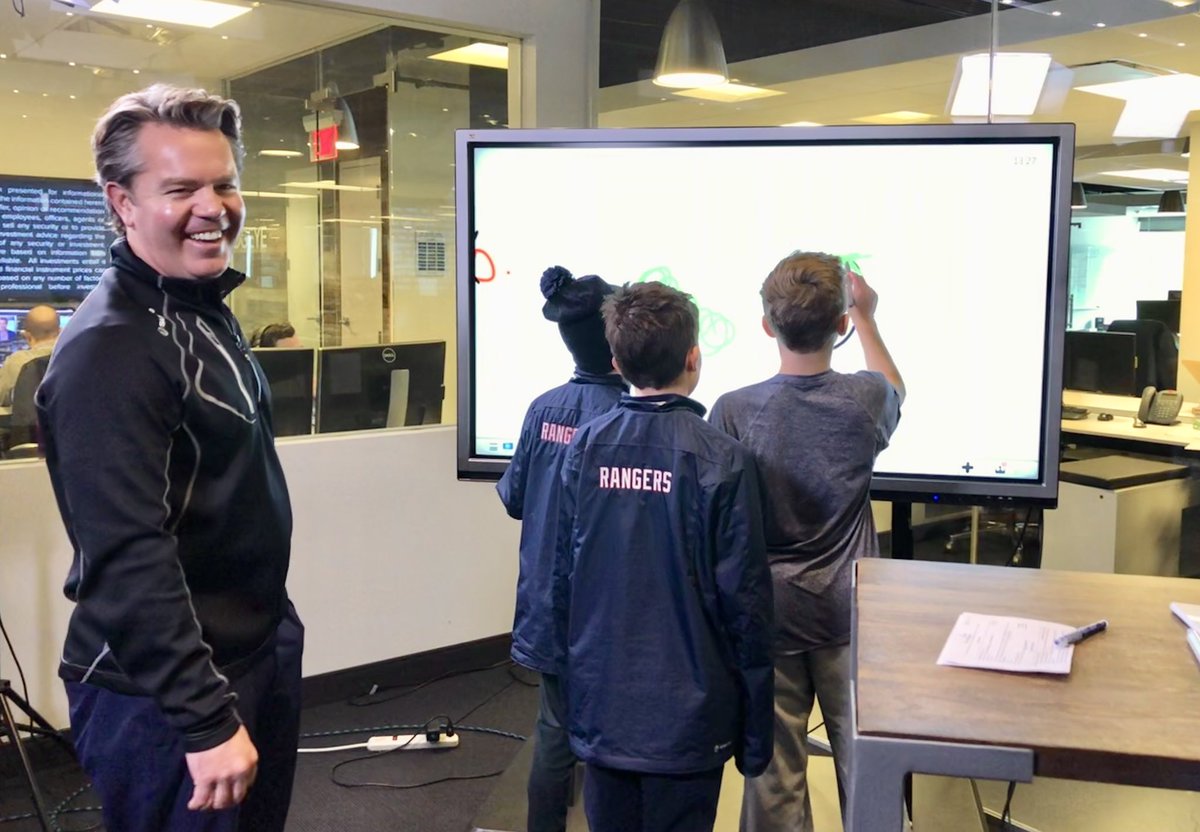 Hedgeye's tweet photo. Coach @KeithMcCullough welcomed a few of his @CJRHockey players to the office this afternoon.

🏒 https://t.co/20jEa0SrcQ