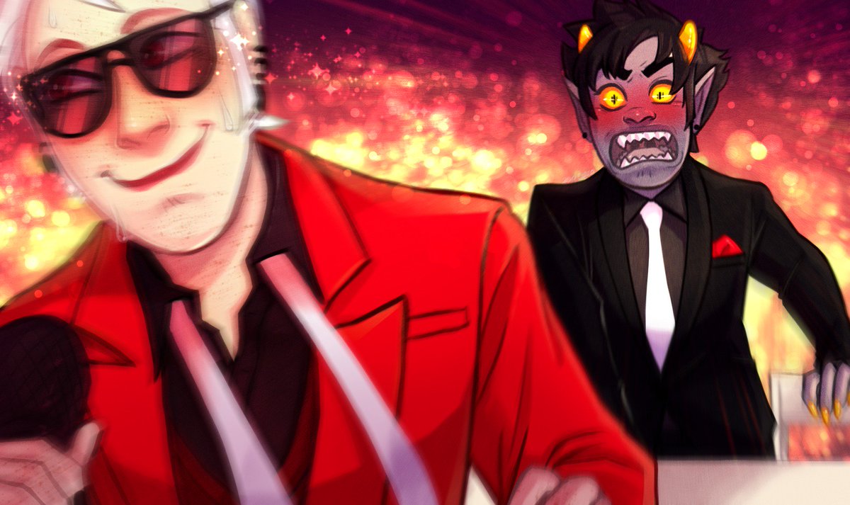 At last, I can show these off: my pieces for the <a href="/Rosemarriedzine/">Rosemarried Album</a> ! I had a blast working on these (that Karkat reaction might be my favorite LOL) and I'm so happy to have gotten the chance to participate! #homestuck #HSAWLW #rosemary