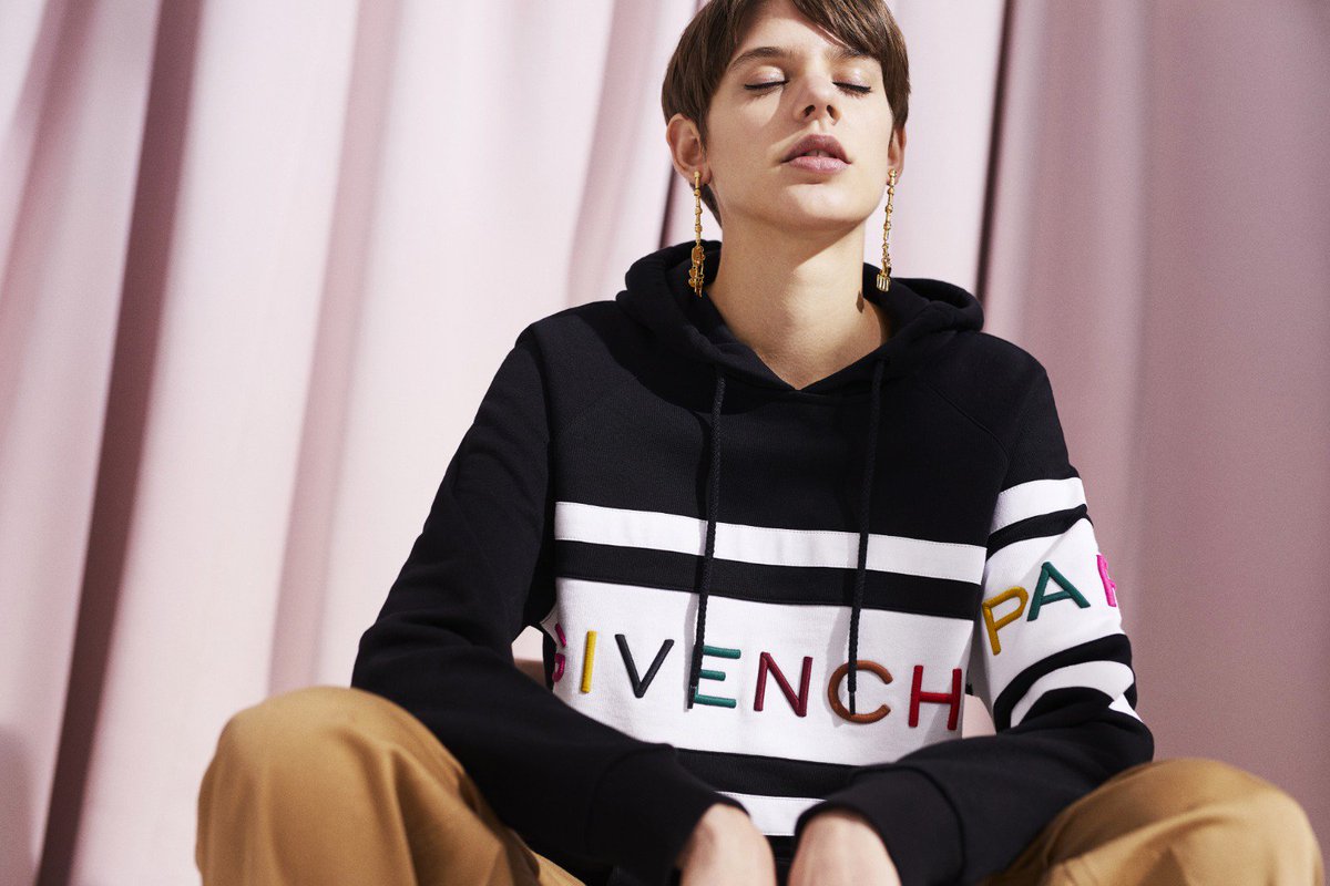 givenchy paris embroidered sweatshirt