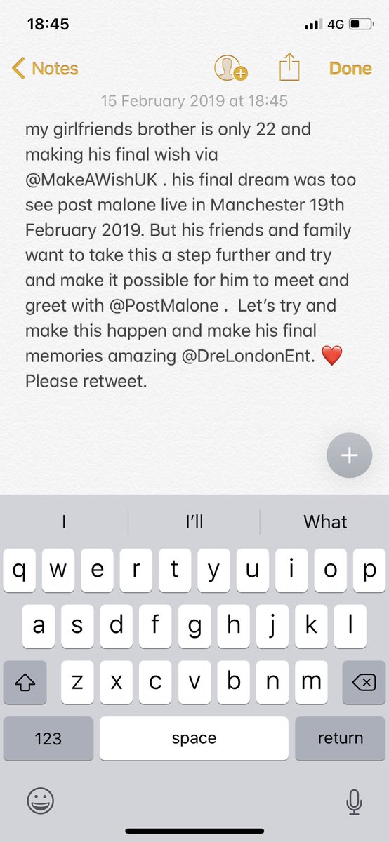 natbibby123's tweet image. @MakeAWishUK @PostMalone @DreLondonEnt