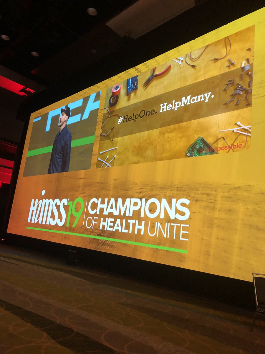 ggmspeijer's tweet image. Keynote @HIMSS19 &apos;NOT IMPOSSIBLE&apos; exactly that&apos;s what&apos;s improving #Healthcare! #HelpOne help many @MickEbeling