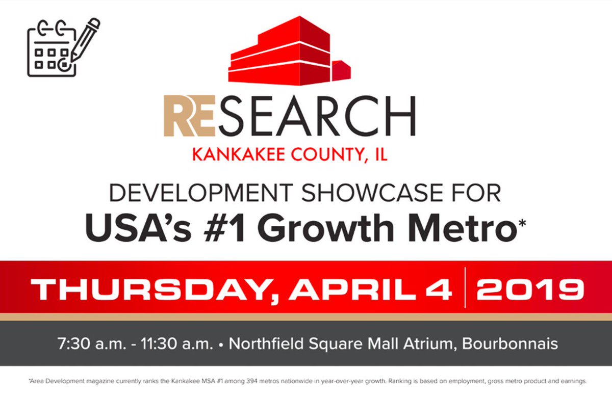 Our community is G-R-O-W-I-N-G. Where are the opportunity sites? #RESearchKankakeeCountyIL will have your answers. Reg opens late Feb! Sponsor 👏 <a href="/Nicor_Gas/">Nicor Gas</a> <a href="/WeAreMidlandsb/">Midland States Bank</a> @HitchcockDesign <a href="/KCCedu/">Kankakee Community College</a> <a href="/KankakeeChamber/">Kankakee County Chamber</a> <a href="/MantenoChamber/">Manteno Chamber</a> <a href="/linkpointmedia/">LinkPoint Media</a> <a href="/NorthfieldSq/">Northfield Square</a> Peoples Bank