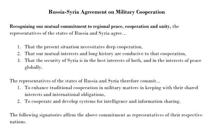 SimRussiaSyria's tweet photo. Russia and Syria have signed an agreement deepening cooperation and declaring our mutual dedication for peace. It is our hope that this first step will encourage a greater level of cooperation from all those present at the Vatican talks. #pattsim2019 https://t.co/XzPmkgp8Ns