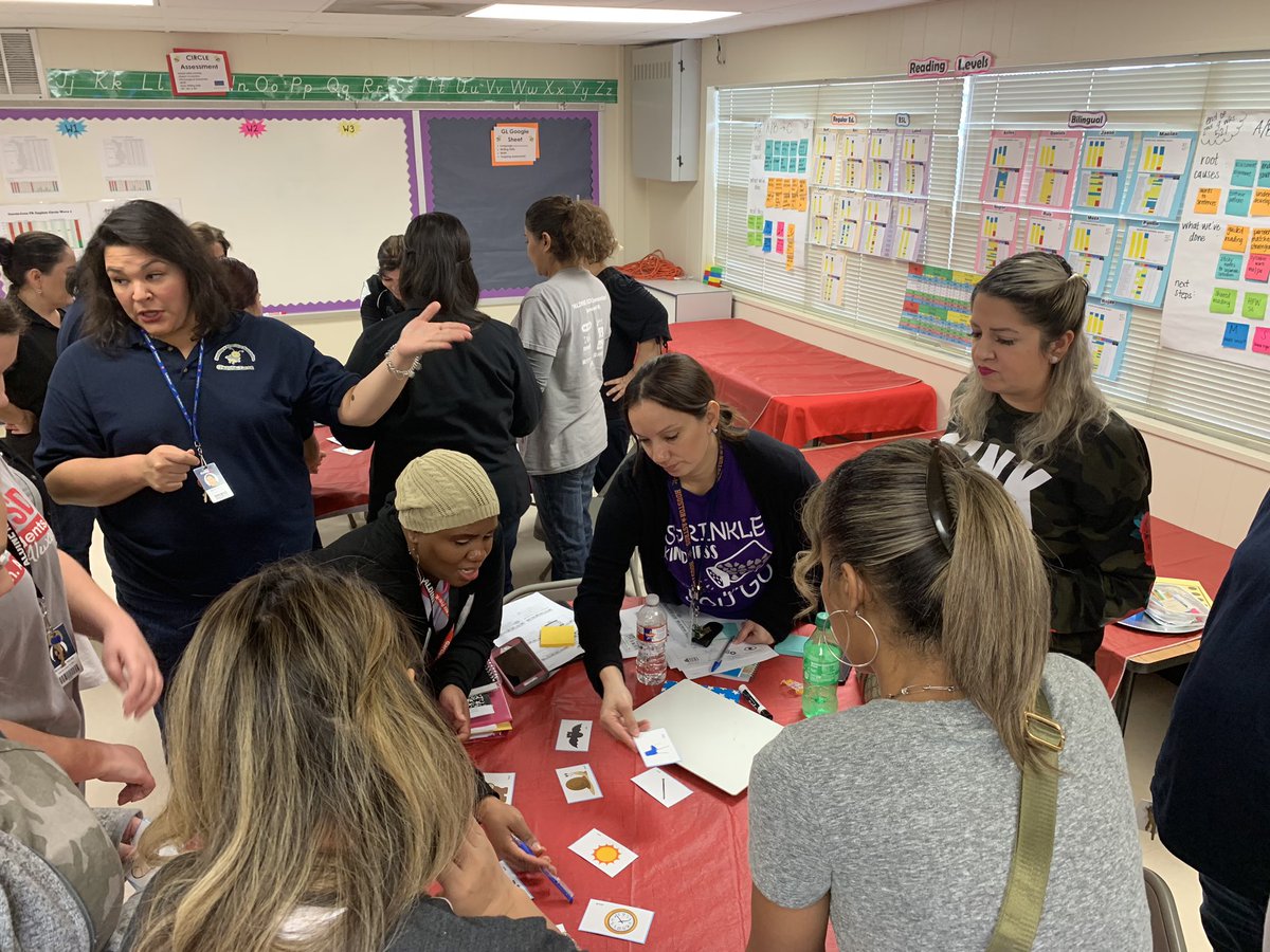 anitaperezABC's tweet photo. Teachers having fun practicing some rhyming activities. #TeamLeza #FebruaryDSD @PrimaryELA @ceaitalia @AldineISD https://t.co/E15xsgeBfG