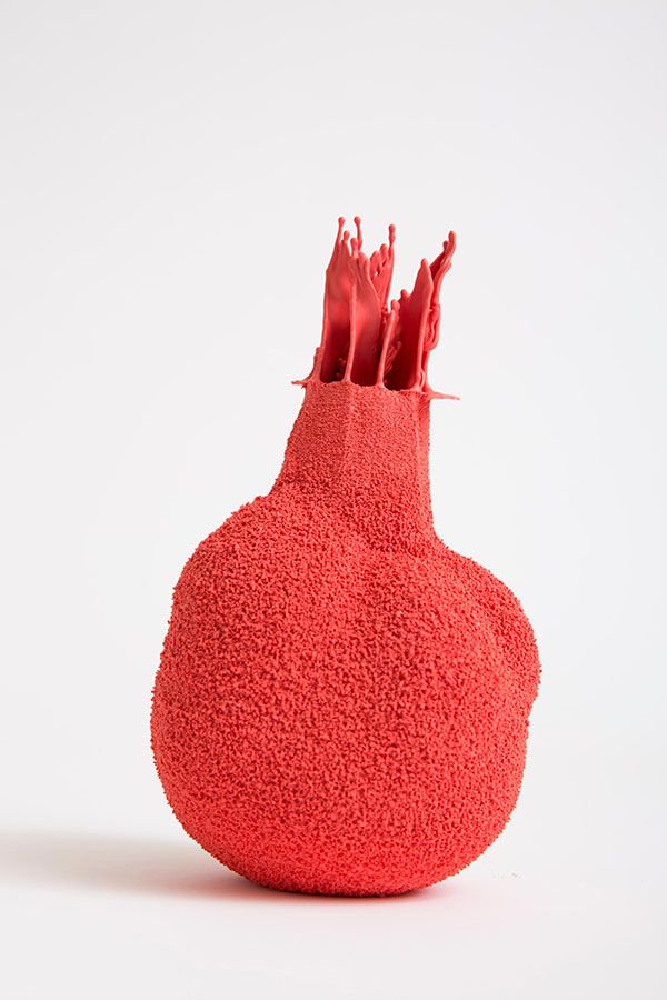 #MichalFargo's sculpture Small, vessel-like #sculpture, Red Moss, was made in red #porcelain and sponge.
buff.ly/2trt74F
#craftsmanship #fineCraftsmanship #artisans #makers #ArtsandCrafts #handmade #finearts #ceramic #ceramicart  #Stoneware #StonewareCeramics