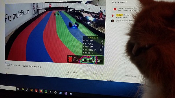 BKTaco's tweet image. Reviewing the #FormulaPi footage with the team principle.  From that look it appears 2nd place may not have been good enough.